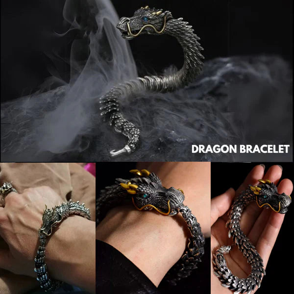 Bracelet Acier Inoxydable vintage avec dragon