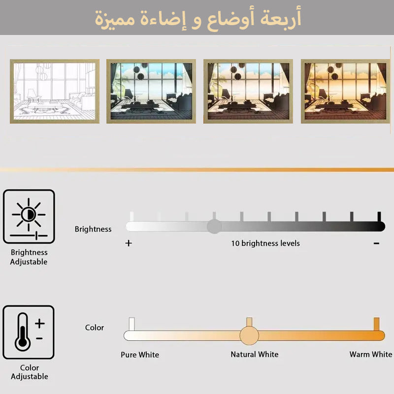 لوحة ديكور عصرية بإضاءة LED