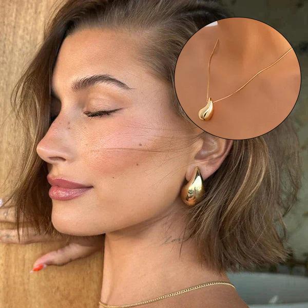 Boucles larme + collier