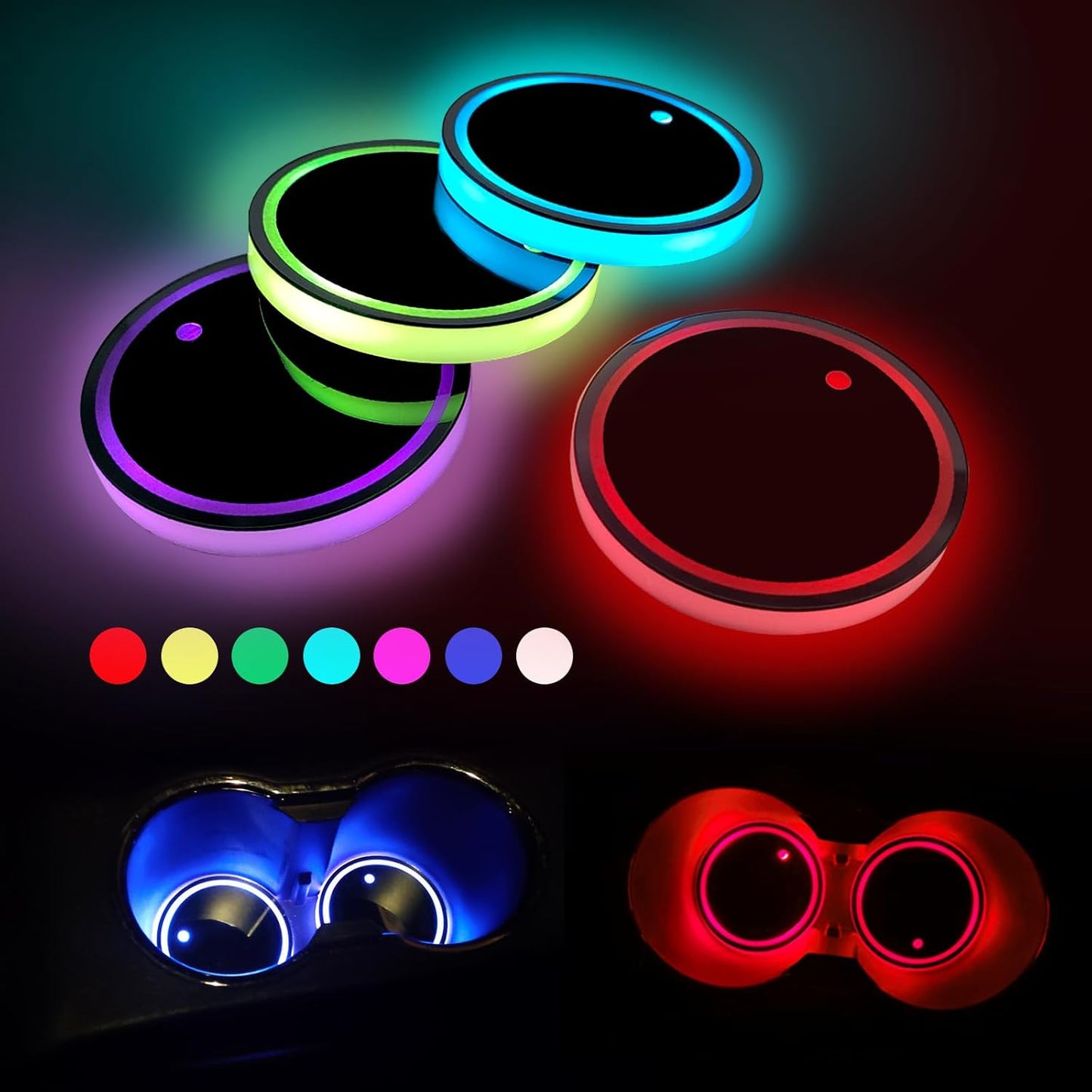 Eclairage intelligent pour porte-gobelets