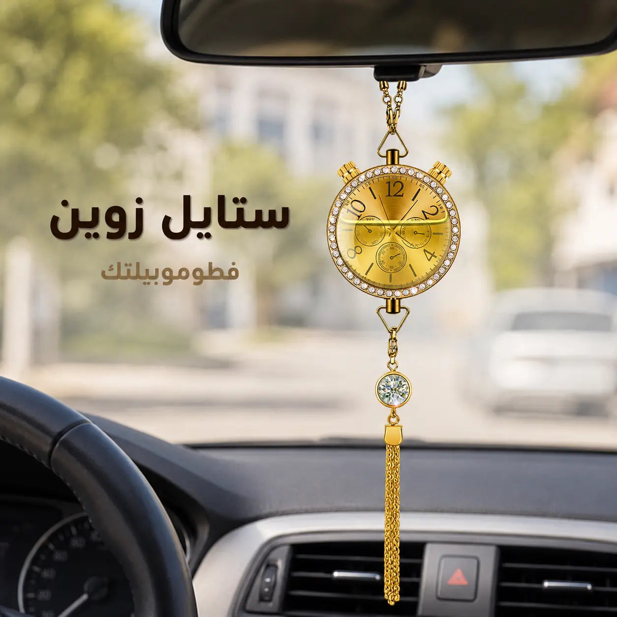 معطر سيارة على شكل ساعة ⏰✨