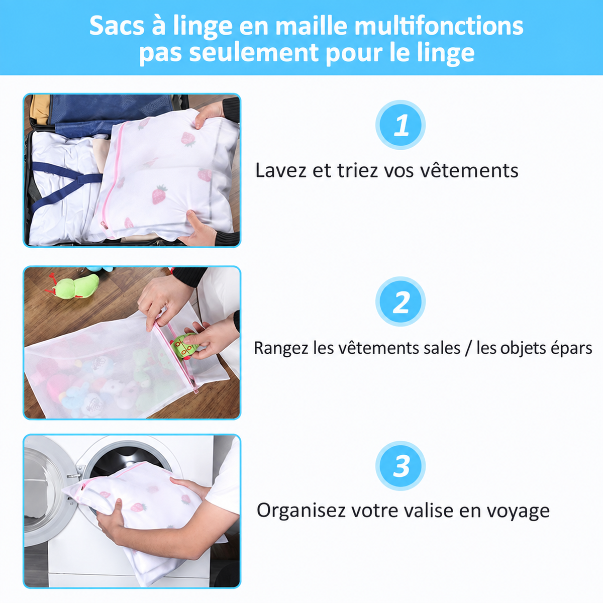 أكياس غسيل شبكية – 7 قطع