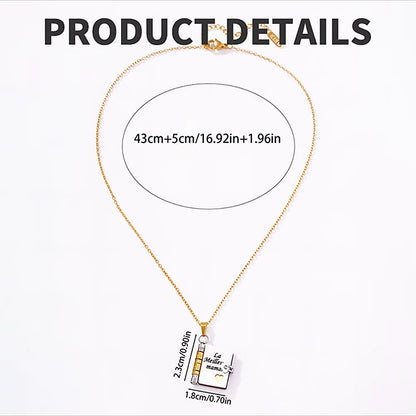 قلادة الكتاب الصغير 📖 هدية من القلب